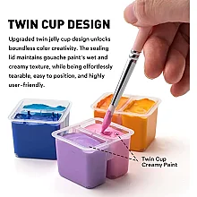 HIMI Twin Cup Gouache Set - 36 Renk 12 gr (Purple Case Edition) H-TST121 - 3