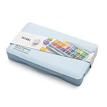 HIMI Twin Cup Gouache Set - 36 Renk 12gr + 3 Brushes (Ice Blue Case Edition) H-TST122 - 3