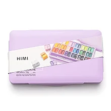 HIMI Twin Cup Gouache Set - 36 Renk 12gr + 3 Brushes (Purple Case Edition) H-TST122 - 2