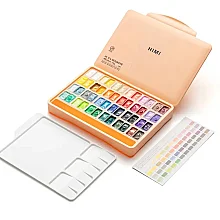 HIMI Twin Cup Gouache Set - 48 Renk 12 gr (Peach Fuzz Case Edition) - 1