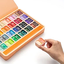 HIMI Twin Cup Gouache Set - 48 Renk 12 gr (Peach Fuzz Case Edition) - 4