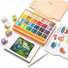 HIMI Twin Cup Gouache Set - 48 Renk 12 gr (Peach Fuzz Case Edition) - HIMI (1)