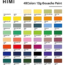 HIMI Twin Cup Gouache Set - 48 Renk 12 gr (Green Case Edition) - HIMI (1)