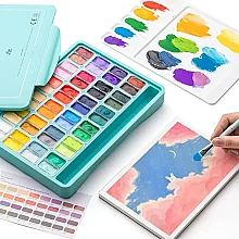 HIMI Twin Cup Gouache Set - 48 Renk 12 gr (Green Case Edition) - 4