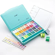 HIMI Twin Cup Gouache Set - 48 Renk 12 gr (Green Case Edition) - 6