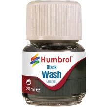 Humbrol Eskitme Boyası Siyah Wash Enamel 28 ml - 3