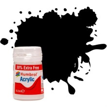 Humbrol Maket Akrılık Boya 14Ml Acrylıc Paint N: 33 Matt Black (Revell 08) - Humbrol