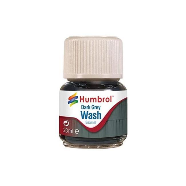 Humbrol Maket Eskitme Boyası Wash Enamel 28 ml Dark Grey Wash (Koyu Gri Efekti) - 1