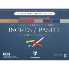 Ingres Pastel Blok 8 Parlak Renk 130 g 24x30 cm 25 Yaprak - CLAIREFONTAINE