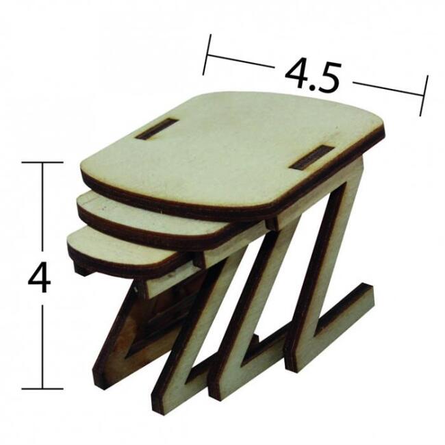 İstanbul Hobi Ahşap Minyatür 3’lü Zigon - 1