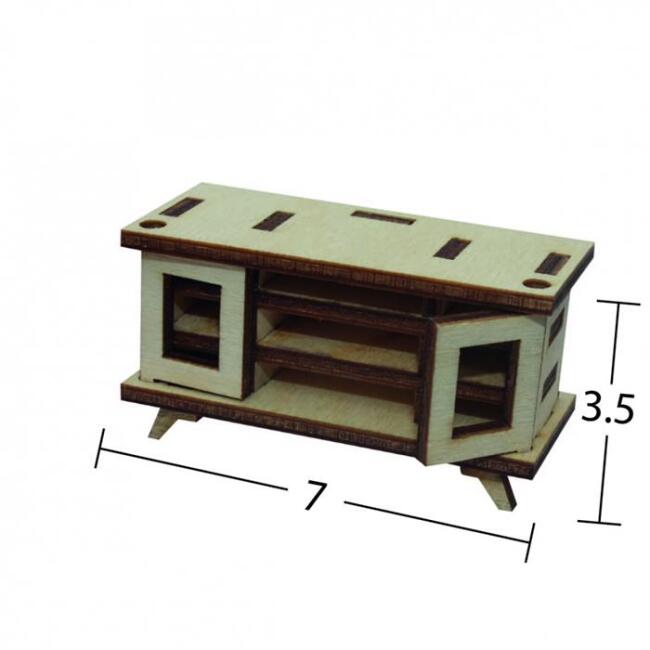 İstanbul Hobi Ahşap Minyatür TV Ünitesi - 1