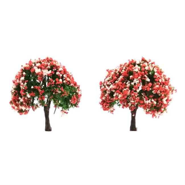 Jordania Maket Çiçekli Ağaç 1:100 Ölçek 6 cm 2’li JE03P-W6070B - 1