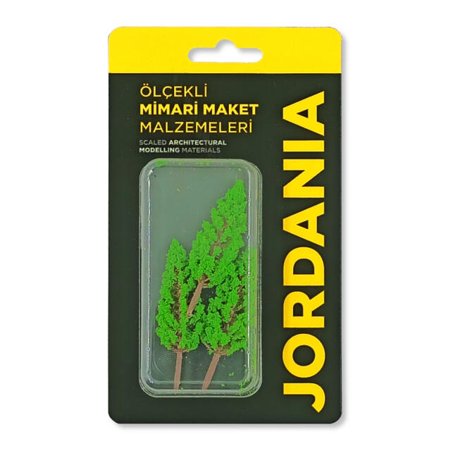Jordania Maket Açık Yeşil Ağaç 1:100 Ölçek 6,8 cm 3 Adet Je03P-124068 - 1