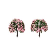 Jordania Maket 1:200 Ölçek Pembe Çiçekli Ağaç 3 cm 4 Adet N:W3070a - 1