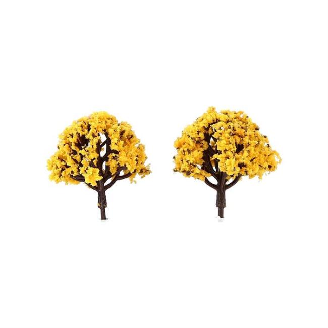 Jordania Maket Ağaç N:T302040A 4Cm 4Lu 1/200 (Sarı Çiçeklı- Pls. Gövde) - 2