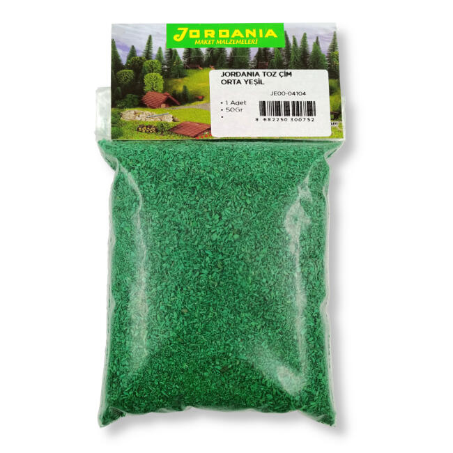 Jordania Maket Zemin Toz Çim 50 gr Orta Yeşil 04104 - 1
