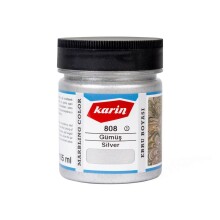 Karin Ebru Boyası 105 ml Gümüş 808 - Karin