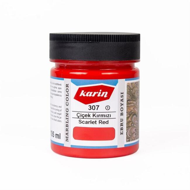Karin Ebru Boyası 105 ml S:307 Çiçek Kırmızı - 1