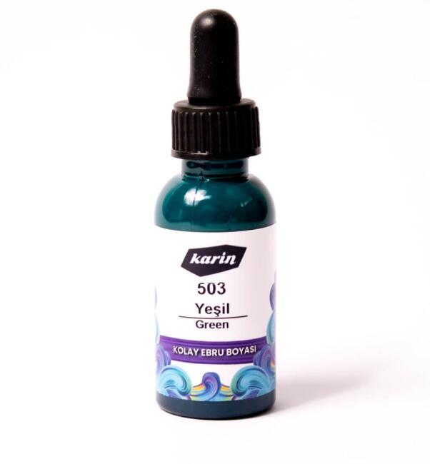 Karin Kolay Ebru Boyası 30 ml Yeşil 503 - 1