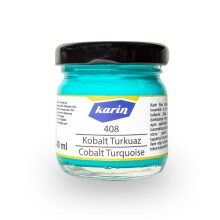 Karin Ebru Boyası 40Ml S:408 Kobalt Turkuaz - KARİN