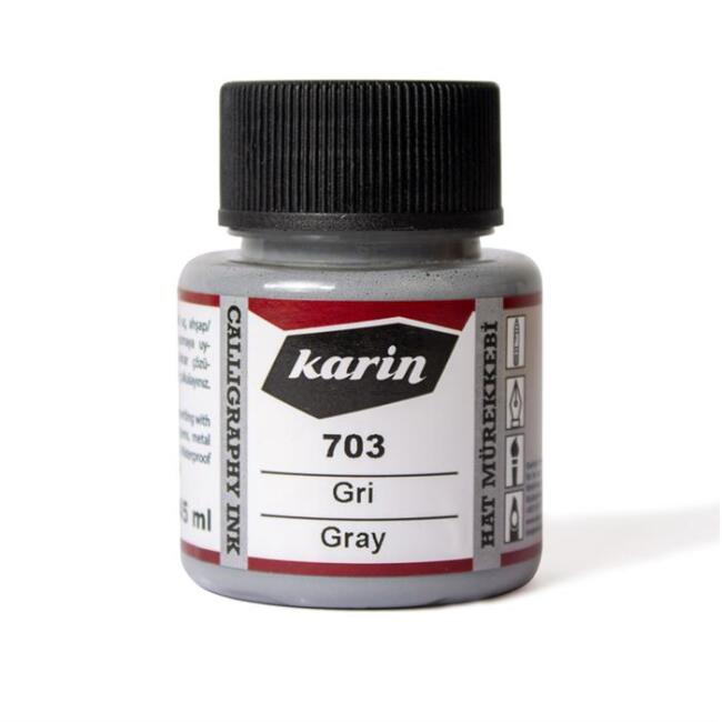 Karin Hat Mürekkebi 45 ml Gri 703 - 1