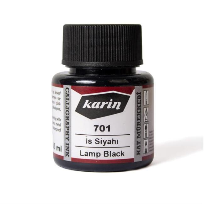 Karin Hat Mürekkebi 45 ml İs Siyahı 701 - 1