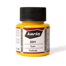 Karin Hat Mürekkebi 45 ml Sarı 201 - Karin