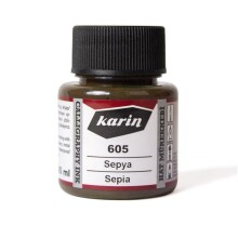 Karin Hat Mürekkebi 45 ml Sepya 605 - KARİN