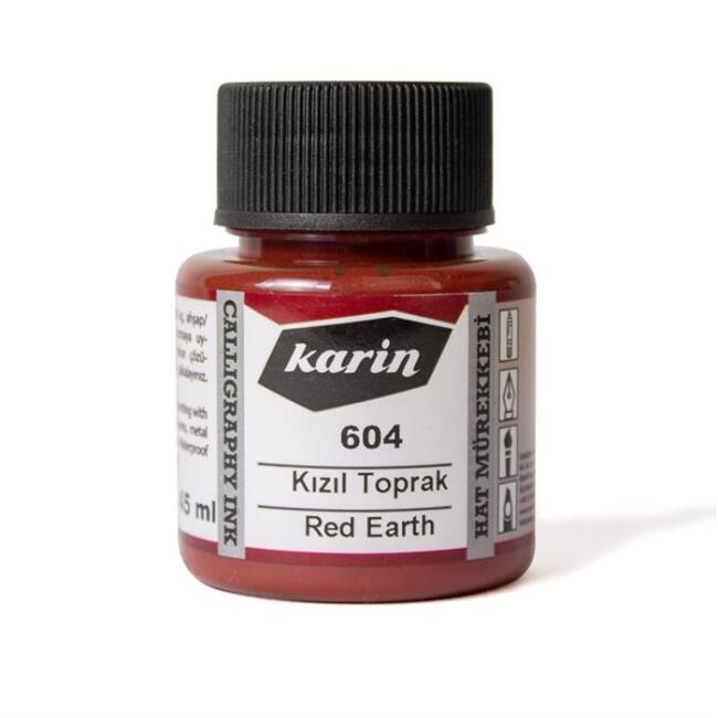 Karin Hat Mürekkebi 45 ml N:604 Kızıl Toprak - 1