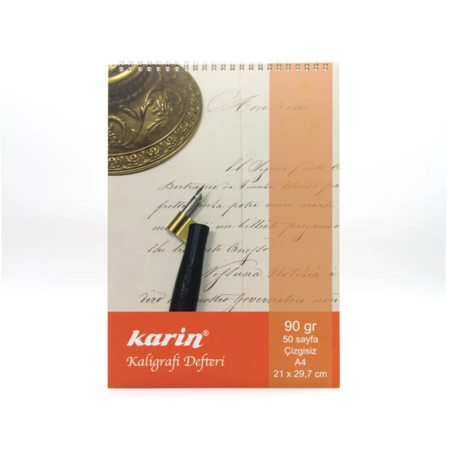 Karin Çizgisiz Kaligrafi Defteri A4 50 Yaprak - KARİN
