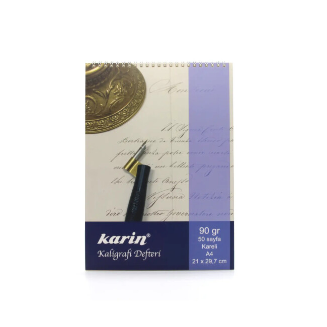 Karin Kaligrafi Defteri Kareli A4 50 Yaprak - KARİN