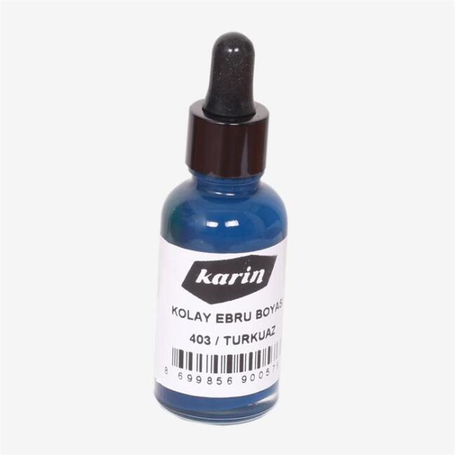 Karin Kolay Ebru Boyası 30ml - Turkuaz - 1