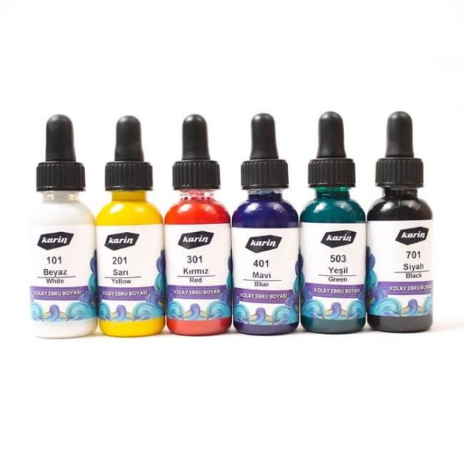 Karin Kolay Ebru Boyası Seti 6x30 ml - 1