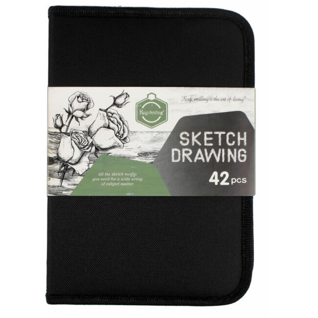 Keep Smiling Karakalem Eskiz Seti 42 Parça SMTZ-0042 - 1