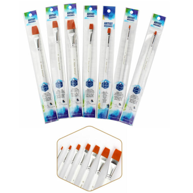 Keep Smiling Sentetik Düz Uç Fırça A6158F No:2 - 3