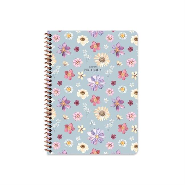 Keskin Color Defter Çiçek Çizgili 16.5x22.5cm 80 Yaprak 324621-99 - 1