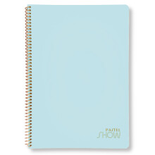 Keskin Color Pastel Show Mavi Spiralli Çizgili Defter A4 96 Yaprak 324431-99 - KESKIN COLOR