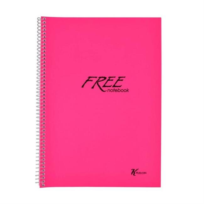 Keskin Color Plastik Kapak Spiralli Çizgili Defter A4 80 Yaprak - 1