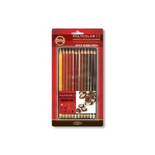 Koh-i-Noor Polycolor Kuru Boya Kalem 12’li Set Brown Line - Koh-i Noor