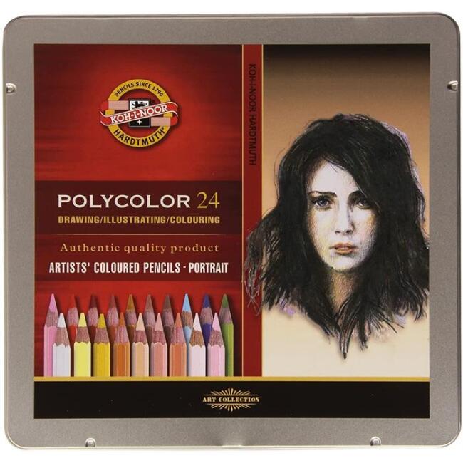 Koh-i-Noor Polycolor Kuru Boya Kalem Seti 24’lü Portrait Colours - 1