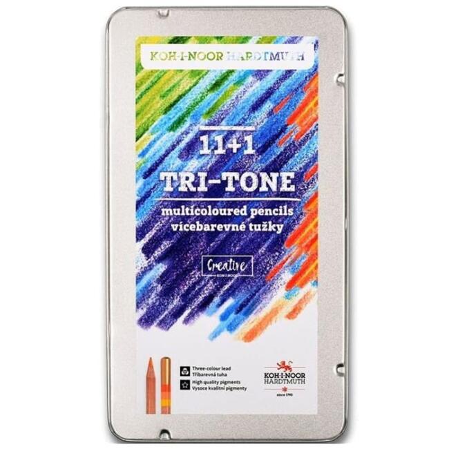 Koh-i-Noor Renkli Kalem Seti 12’li Tri-Tone - 1