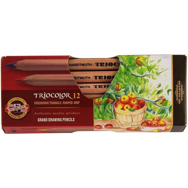 Koh-i-Noor Set Of Jumbo Triangular Kuru Boya Kalemi 12’li Set - 1