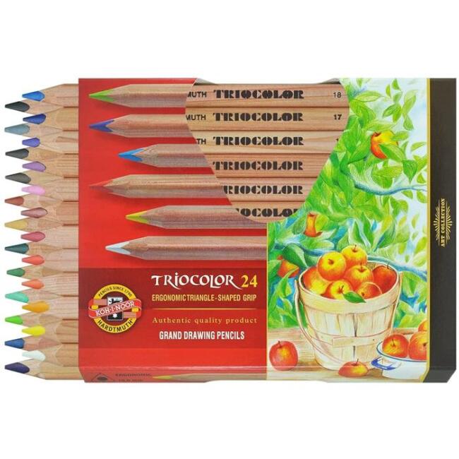 Koh-i-Noor Jumbo Triangular Kuru Boya Kalem Seti 24’lü 3154 - 2