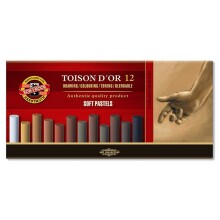 Koh-i-Noor Toison D’or Soft Pastel Boya Kahve Tonları 12’li Set - 1