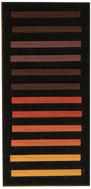 Koh-i-Noor Toison D’or Soft Pastel Boya Kahverengi Tonları 12’li Set - 1