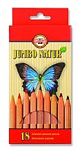 Kohinoor Natur Jumbo Kuruboya Kalem Seti 18Lı Naturel N:2173 K.Kutu - 1
