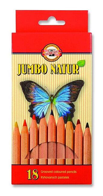 Kohinoor Natur Jumbo Kuruboya Kalem Seti 18Lı Naturel N:2173 K.Kutu - 1