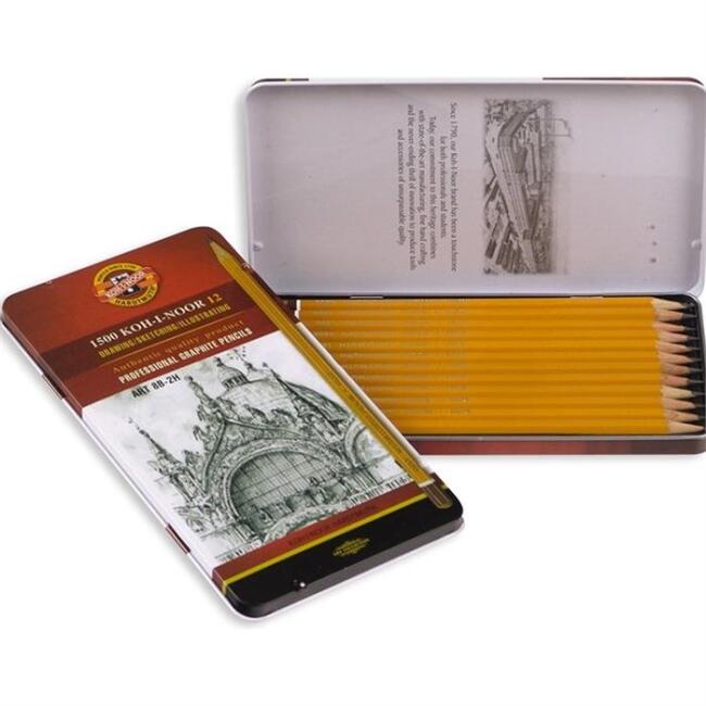 Koh-i Noor Toison Dor Graphite Dereceli Kalem Seti 12’li 8B-2H N:1502 - 2