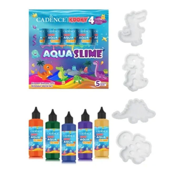 Kooky Aqua Slime Dinazor Dünyası Seti 5'li - 2