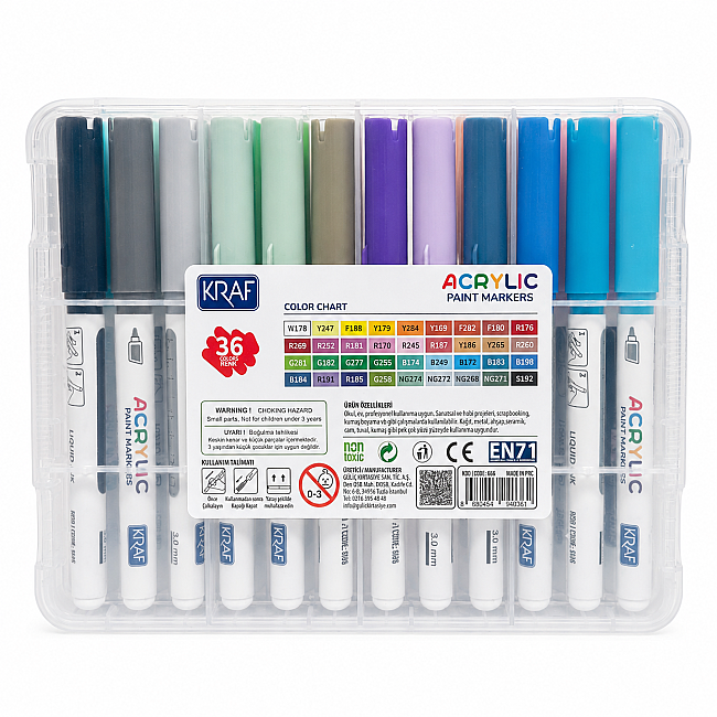 Kraf Akrilik Marker Seti 36 Renk - 2
